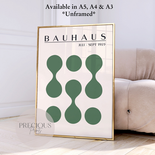 Sage Green Bauhaus Print A5 A4 A3 Art Exhibition Sage Green Poster
