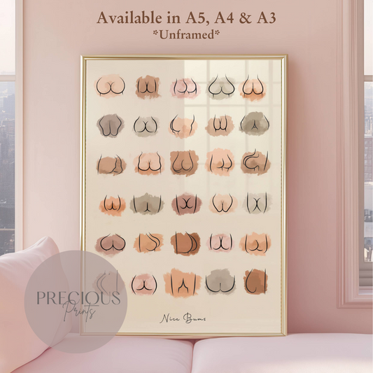 ''Nice Bum'' Funny Poster / Funny Wall Art / Humour Art Print / A5 A4 A3