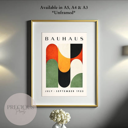 Colourful Textured Bauhaus Art Print A5 A4 A3 Art Exhibition Poster