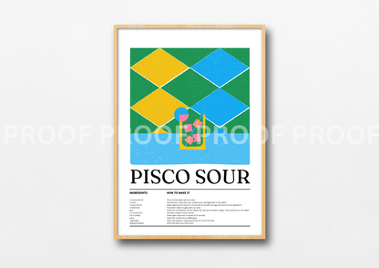 Colourful Cocktail Preppy Prints Poster / Vintage Retro Prints