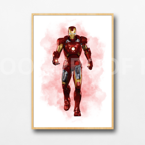 Set of 3 Personalised Girl/boy Nursery bedroom Print / Ironman Marvel A5 A4 A3