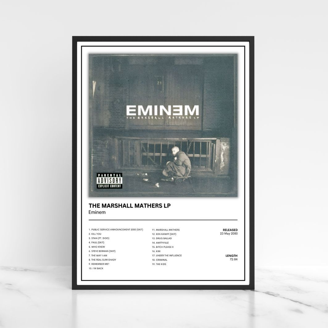 Eminem Album Cover Poster Unframed A5 A4 A3 The Full Collection