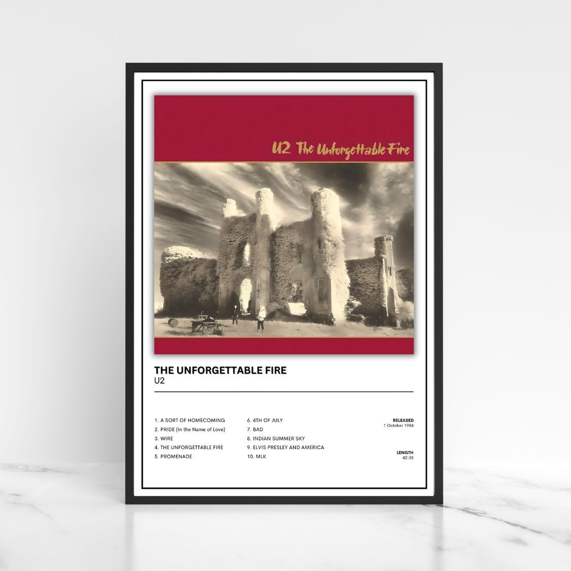 U2 Album Poster Full Collection A5 A4 A3 Unframed