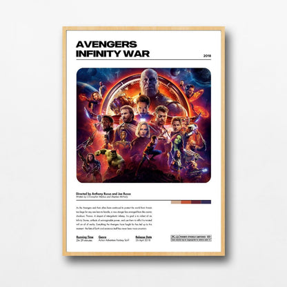 Avengers Infinity War 2018 Minimalist Movie Poster Print Unframed A5 A4 A3