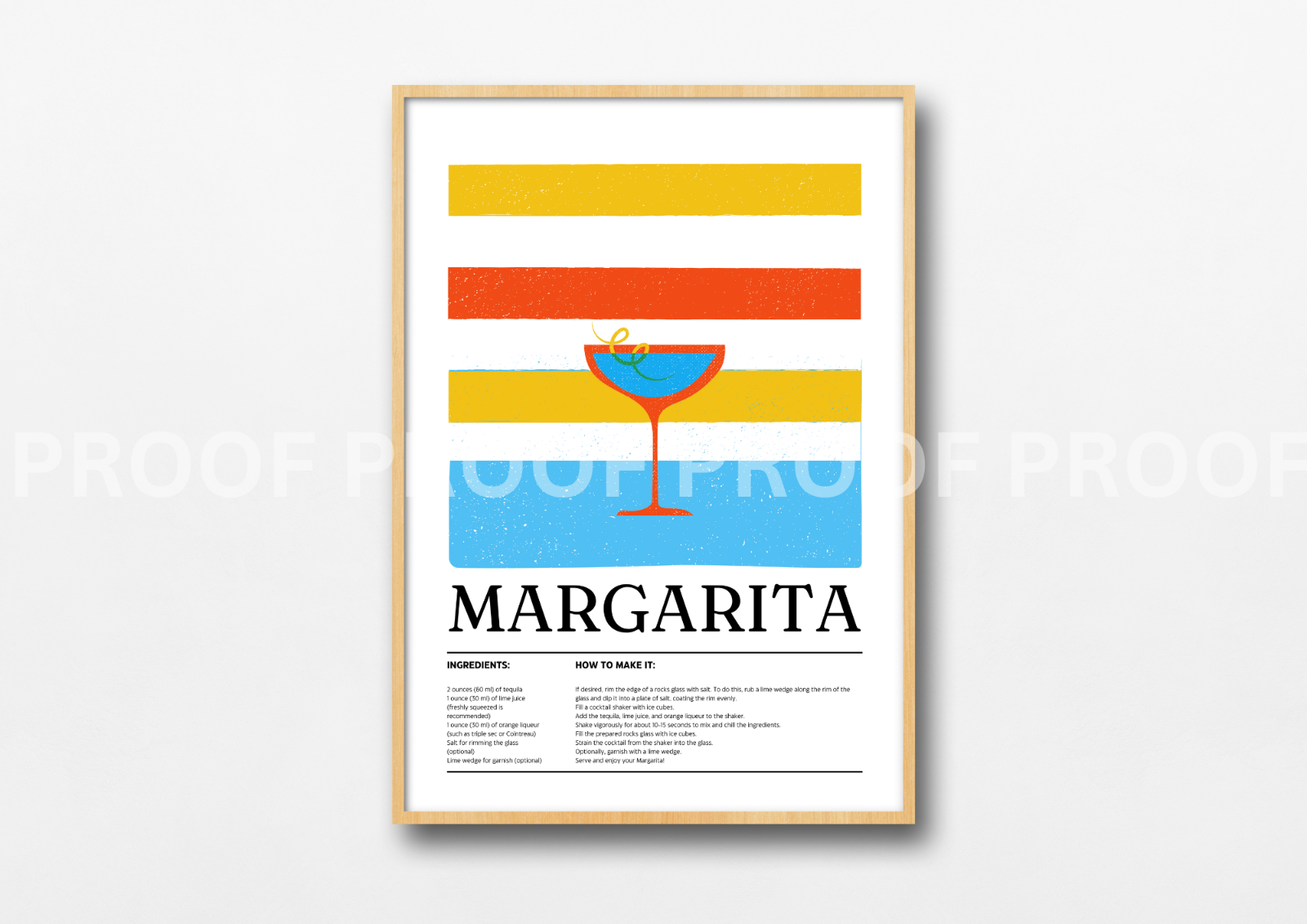 Colourful Cocktail Preppy Prints Poster / Vintage Retro Prints