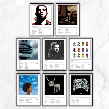 Drake Full Collection Of Album Poster - Unframed - A5 A4 A3