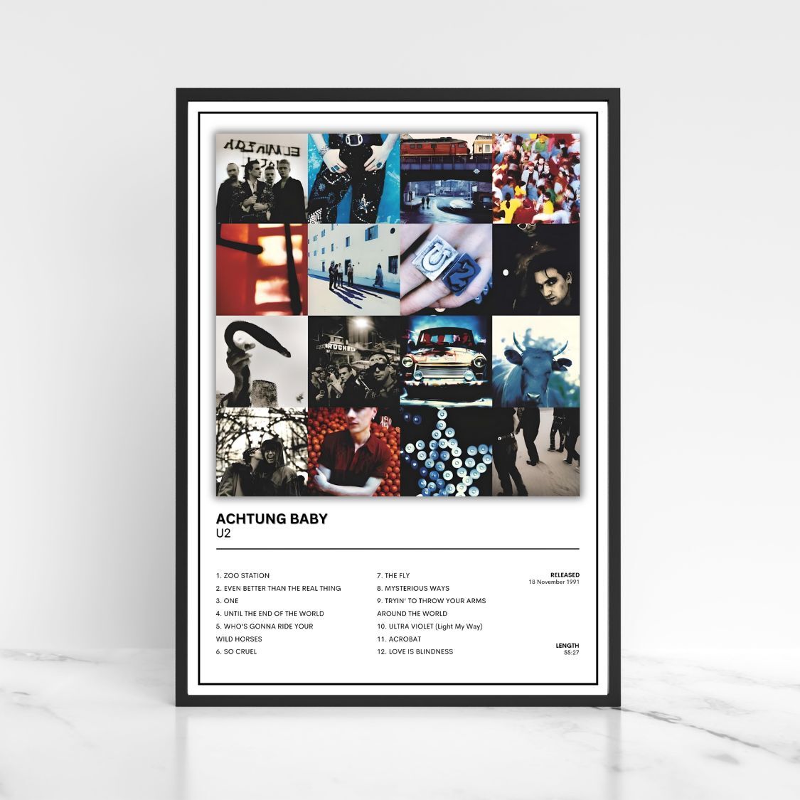 U2 Album Poster Full Collection A5 A4 A3 Unframed
