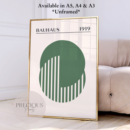 Sage Green Bauhaus Print A5 A4 A3 Art Exhibition Sage Green Poster
