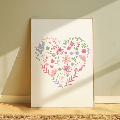 Set of 3 Girls Tweens Affirmation print A5 A4 A3 Unframed Floral Pretty