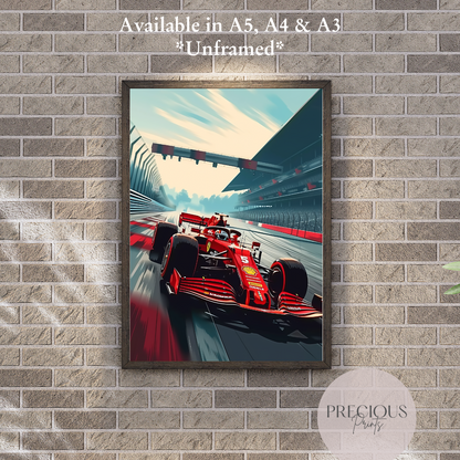 Formula 1 Race Car Wall Art Print Poster / A5 A4 A3 Unframed Classic Cars