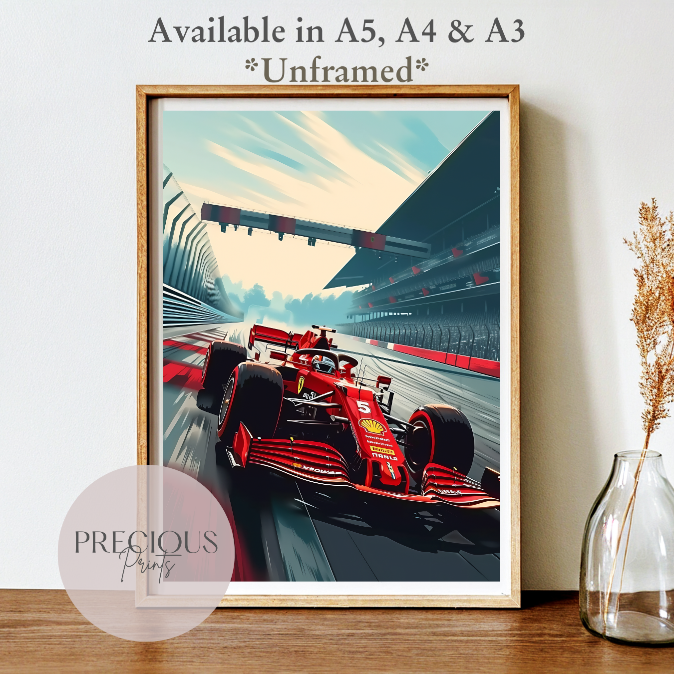 Formula 1 Race Car Wall Art Print Poster / A5 A4 A3 Unframed Classic Cars