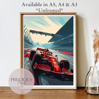Formula 1 Race Car Wall Art Print Poster / A5 A4 A3 Unframed Classic Cars