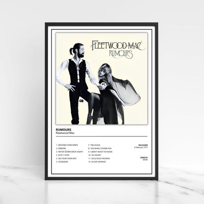 Fleetwood Mac Music Poster Album Cover Poster / Music Poster A5 A4 A3