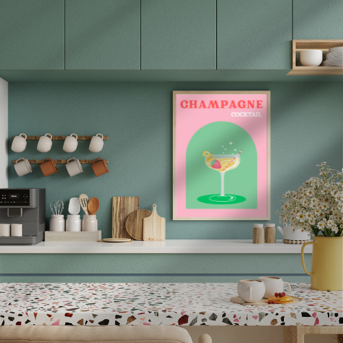 Colourful Cocktail Posters / Preppy Wall Art / A5 A4 A3 Unframed