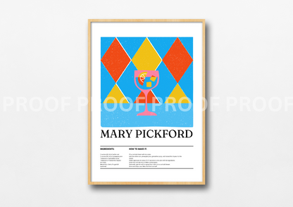 Colourful Cocktail Preppy Prints Poster / Vintage Retro Prints