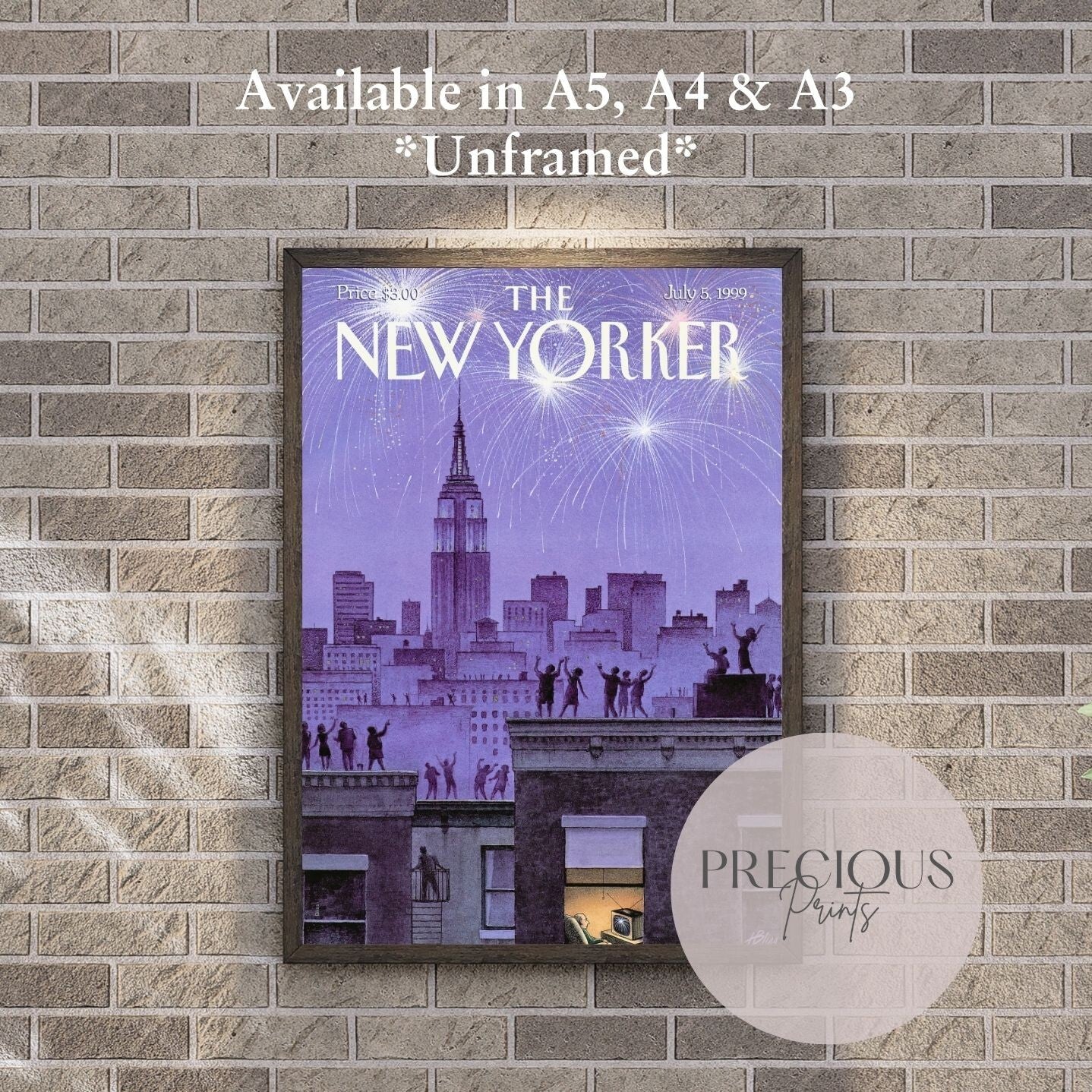 The New Yorker 5 July 1999 Wall Art Print Lou Brooks / A5 A4 A3 / Unframed