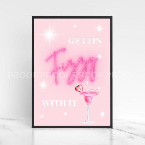Set of 3 Colourful Pink Retro Kitchen Humour Art Poster Art A5 A4 A3