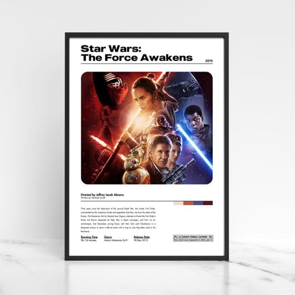Star Wars : The Force Awakens 2015 Minimalist Movie Poster Unframed A5 A4 A3