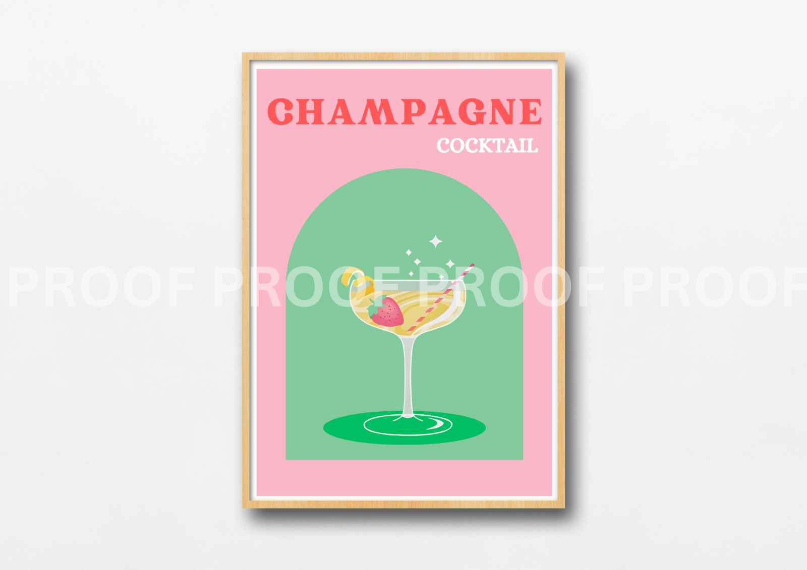 Colourful Cocktail Posters / Preppy Wall Art / A5 A4 A3 Unframed