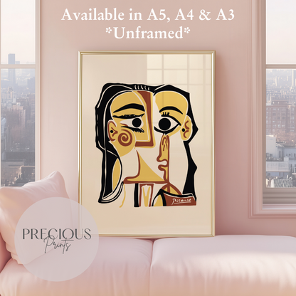 Picasso Jacqueline 1972 Portrait Print / Vintage Gallery Wall Art / High Gloss