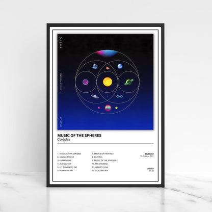 Coldplay Album Poster Full Collection A5 A4 A3 Album Cover Unframed