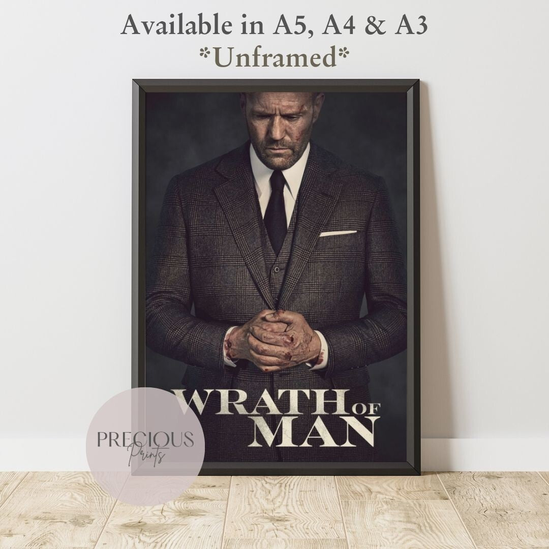 Wrath of Man Movie Poster A5 A4 A3 Fast Free Delivery