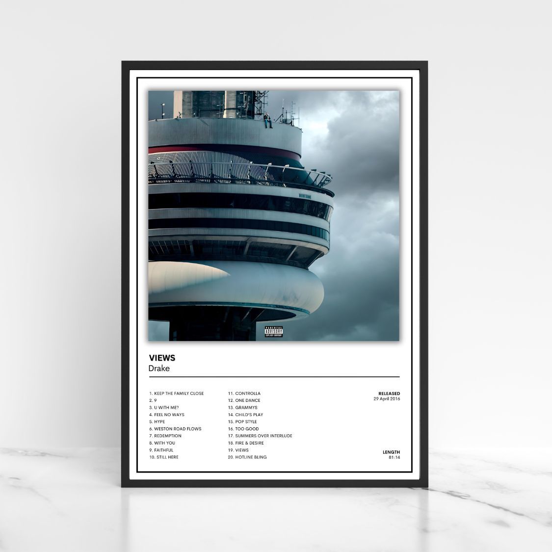 Drake Full Collection Of Album Poster - Unframed - A5 A4 A3