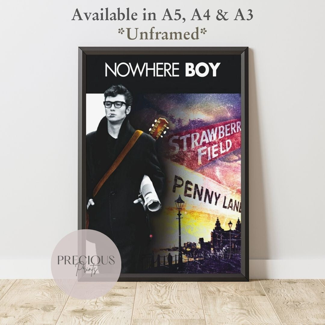 Nowhere Boy: John Lennon / Music Movie Poster A5 A4 A3 Fast Free Delivery