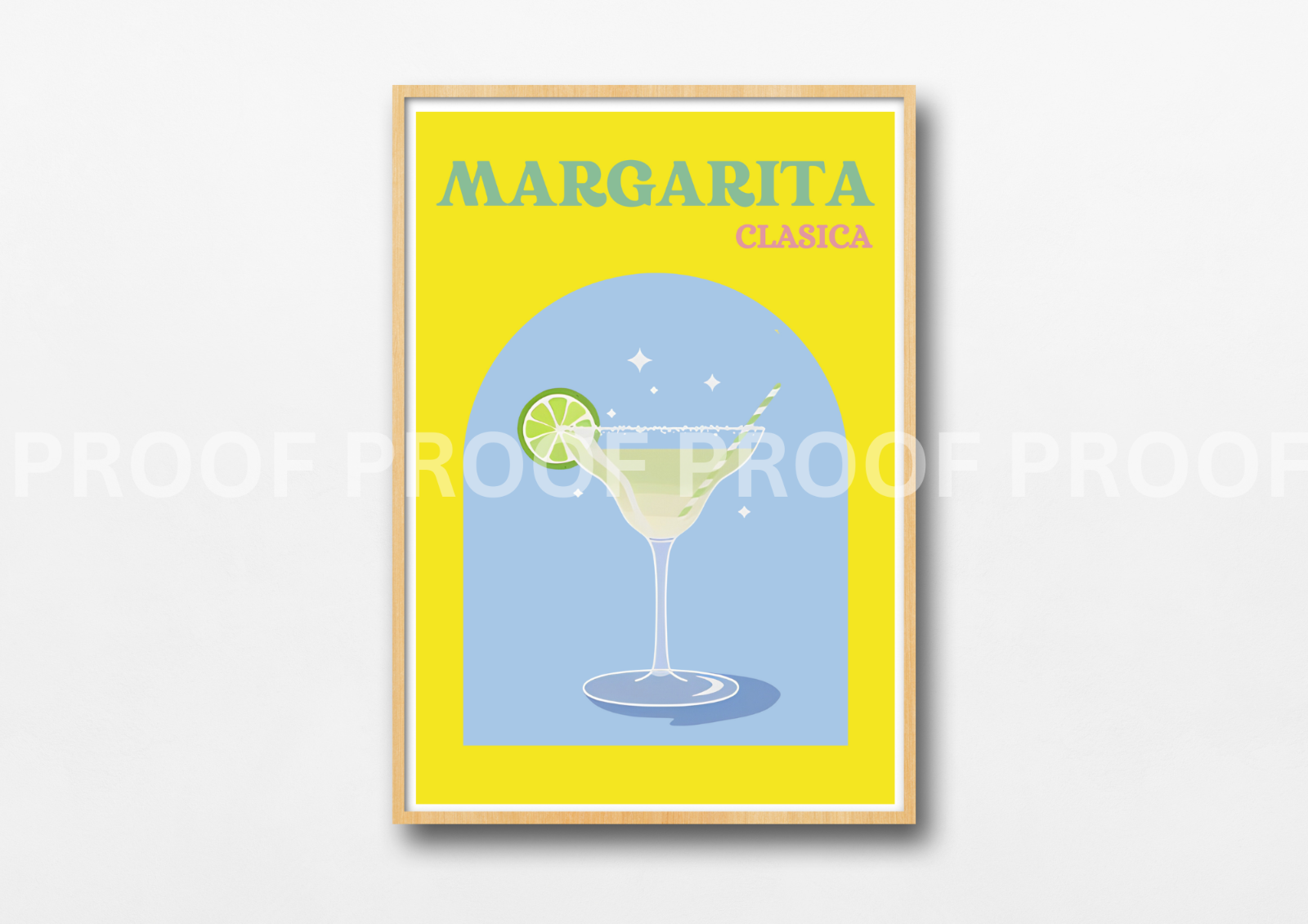 Colourful Cocktail Posters / Preppy Wall Art / A5 A4 A3 Unframed