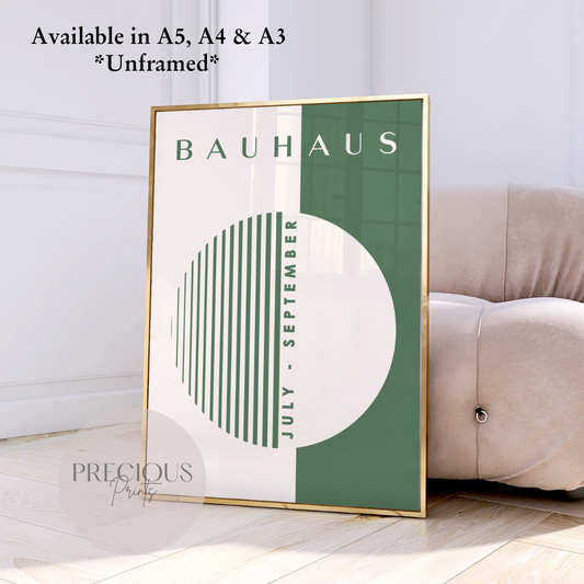 Sage Green Bauhaus Print A5 A4 A3 Art Exhibition Sage Green Poster