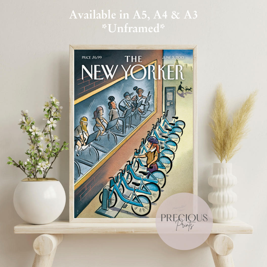 The New Yorker 3 June 2013 Vintage WallArt Print Marcellus Hall ''Urban Cycles''