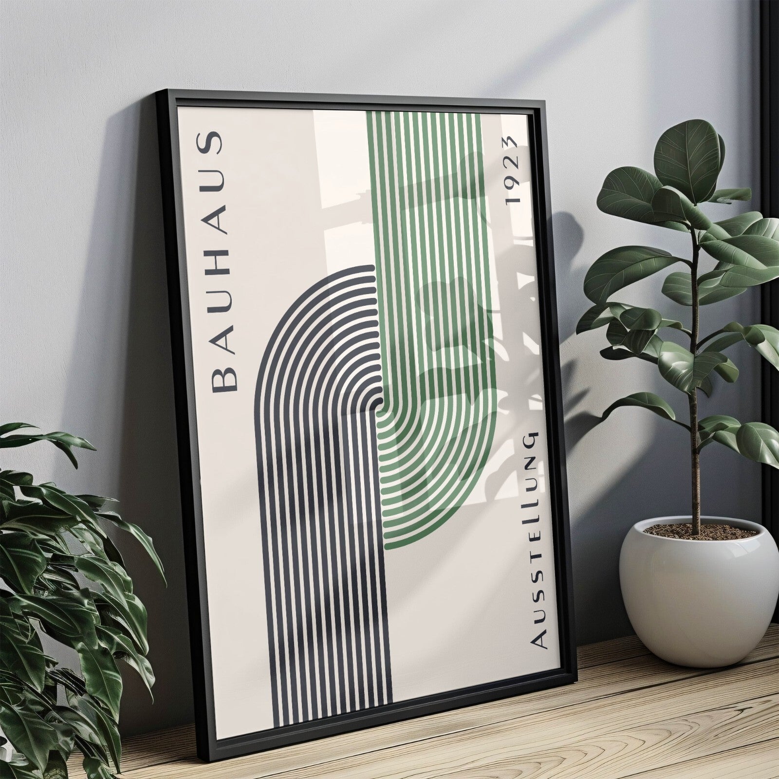 Sage Green Bauhaus Print A5 A4 A3 Art Exhibition Sage Green Poster