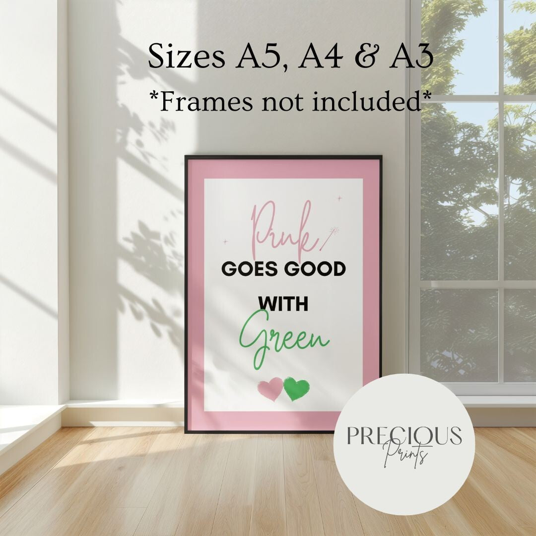 Set of 3 Wicked Prints / Wicked Quotes / Glinda Elphaba Wicked / Preppy