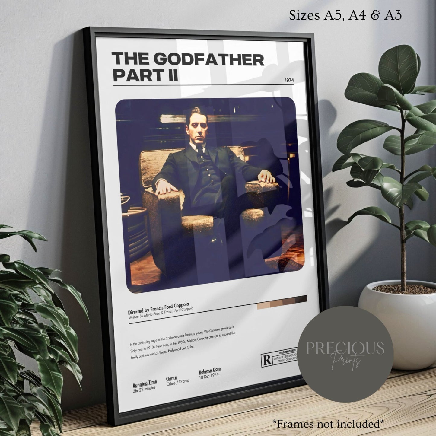 The Godfather Part 2 Movie Poster A5 A4 A3 Unframed High Gloss Print