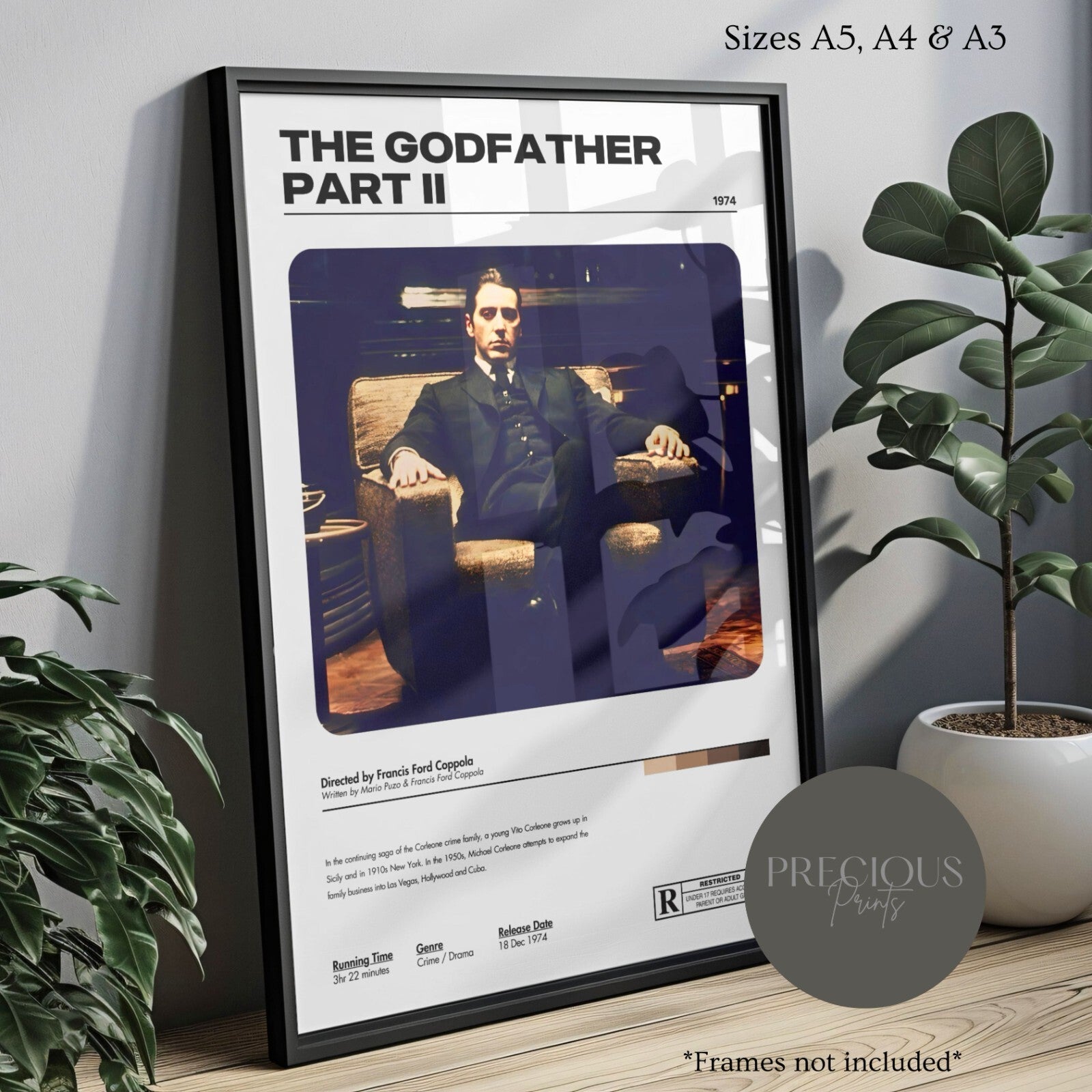 The Godfather Part 2 Movie Poster A5 A4 A3 Unframed High Gloss Print