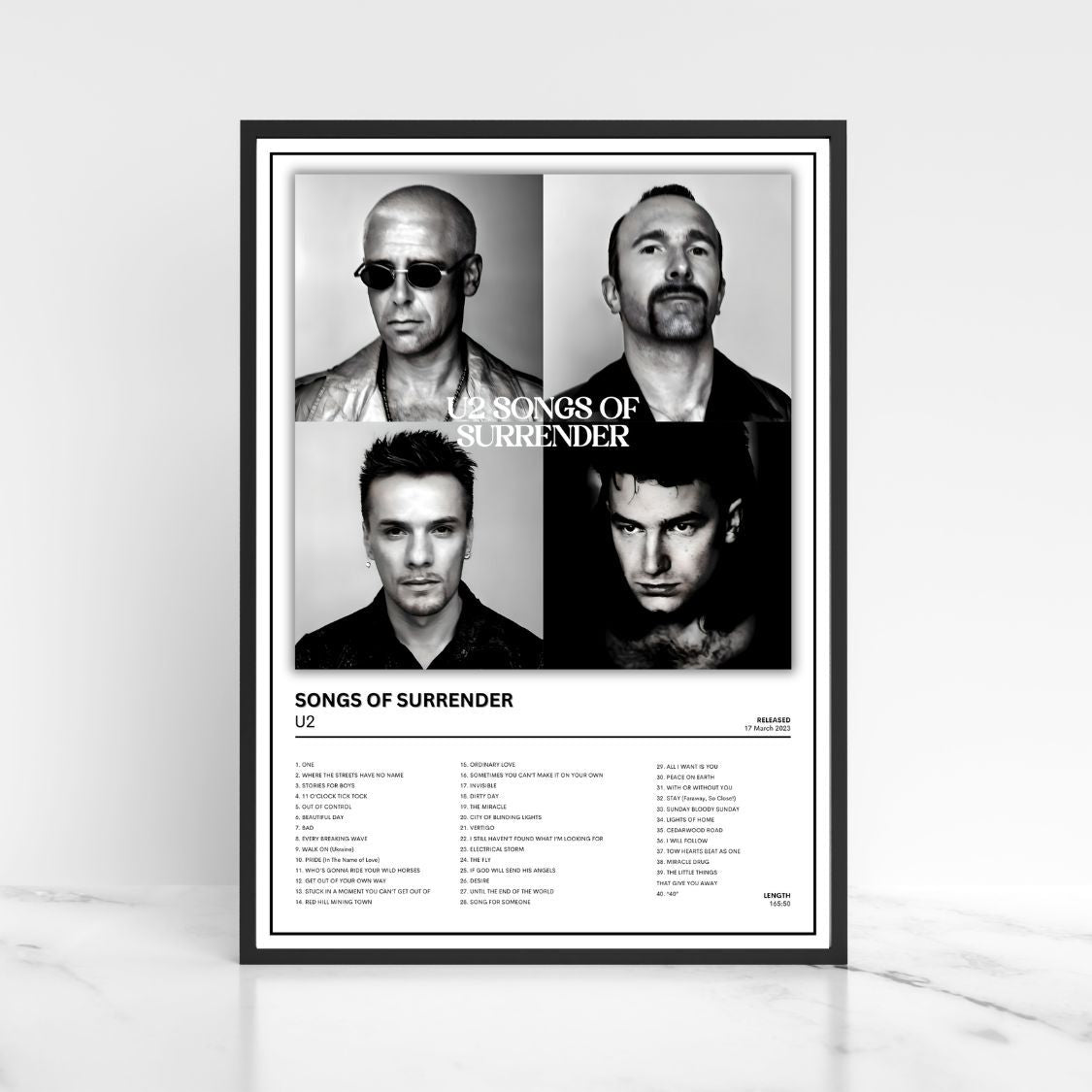 U2 Album Poster Full Collection A5 A4 A3 Unframed
