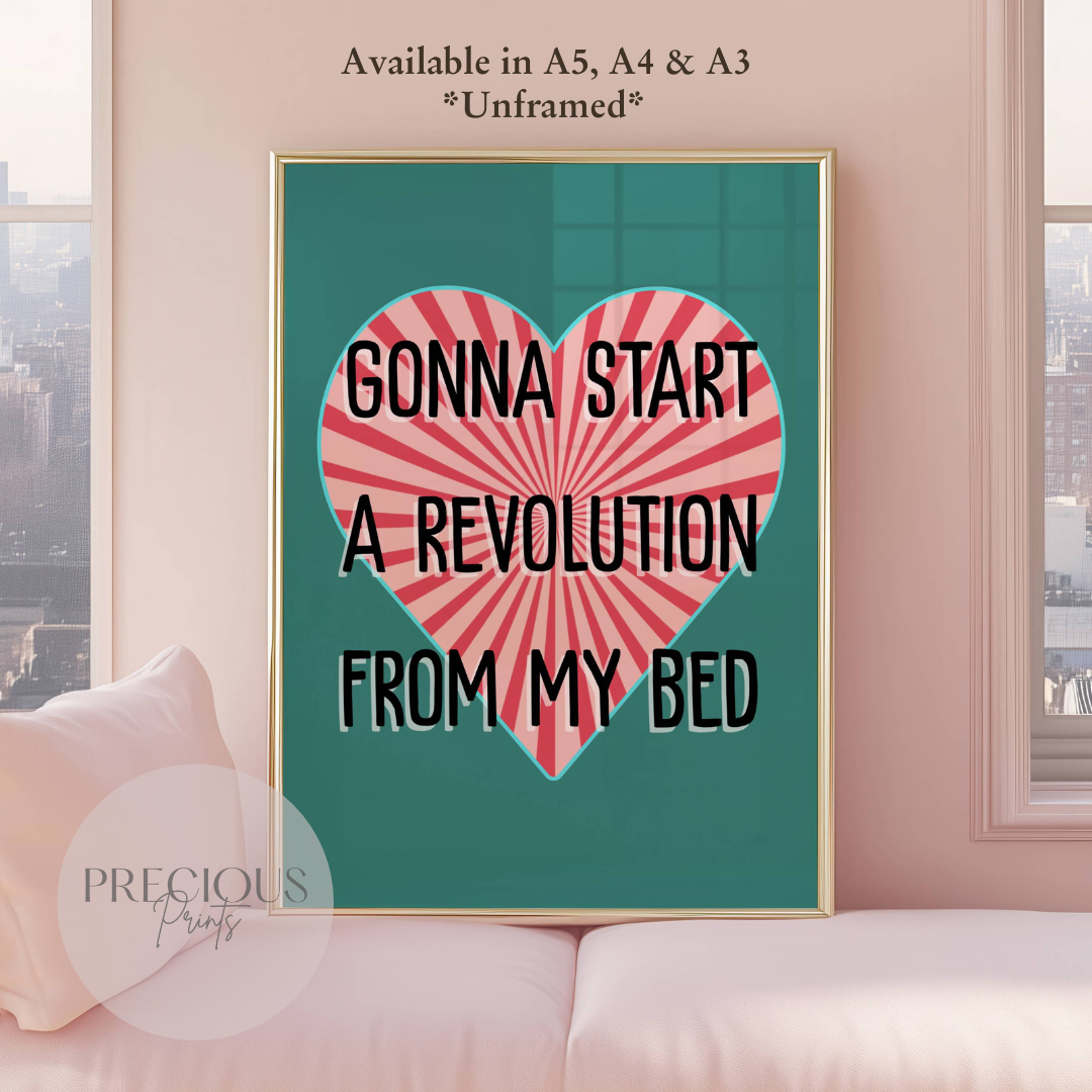 Oasis Lyric Poster Don't Look Back In Anger / Music Print / A5 A4 A3 Unframed