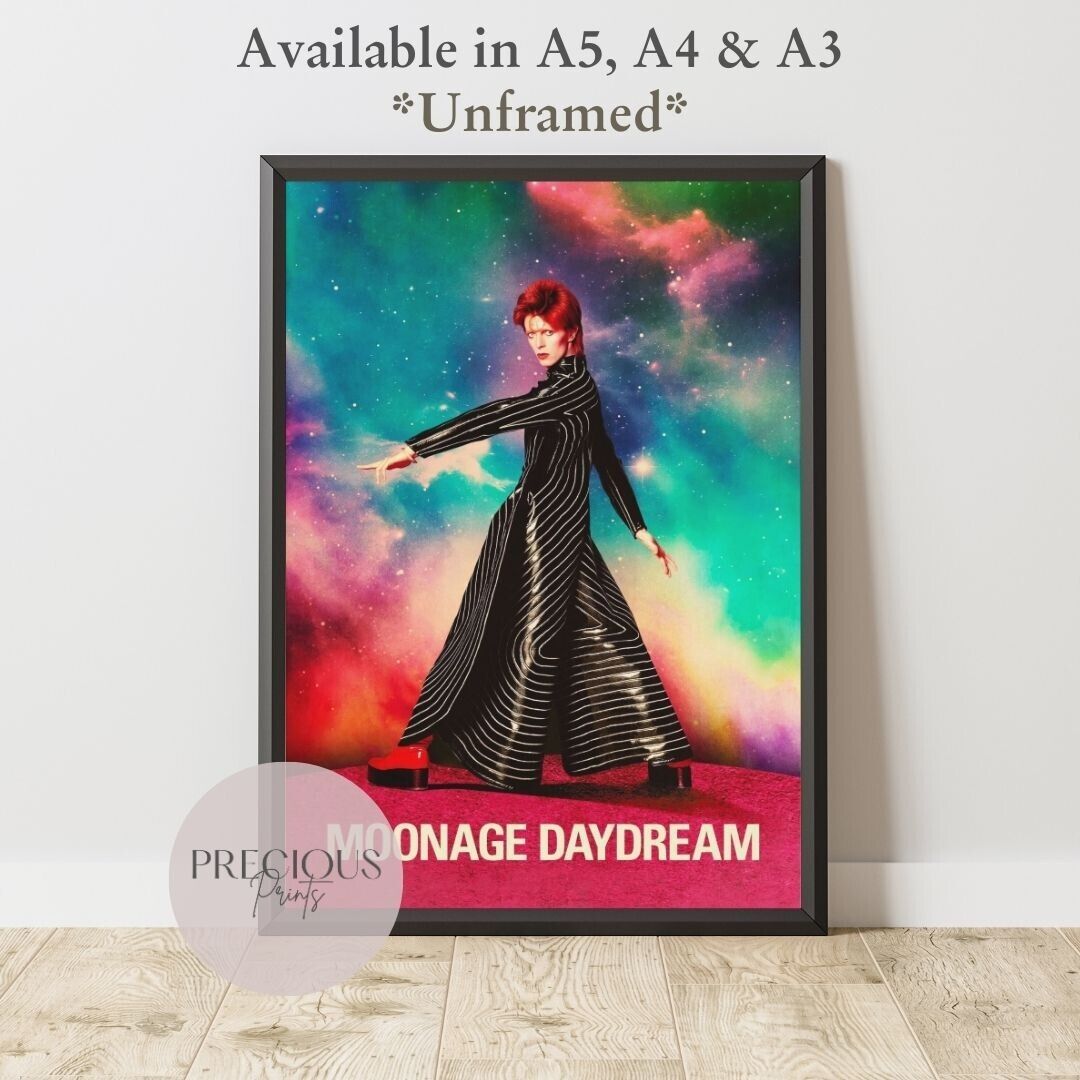 David Bowie Moonage Daydream 2022 Movie Music Poster A5 A4 A3 Fast Free Delivery