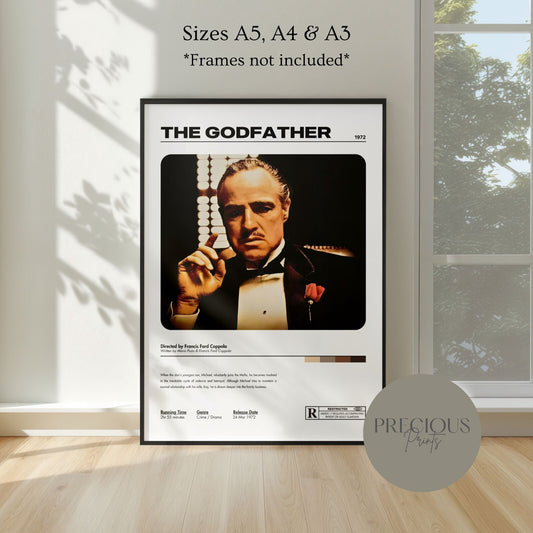 The Godfather 1972 Movie Poster A5 A4 A3 Unframed High Gloss Print
