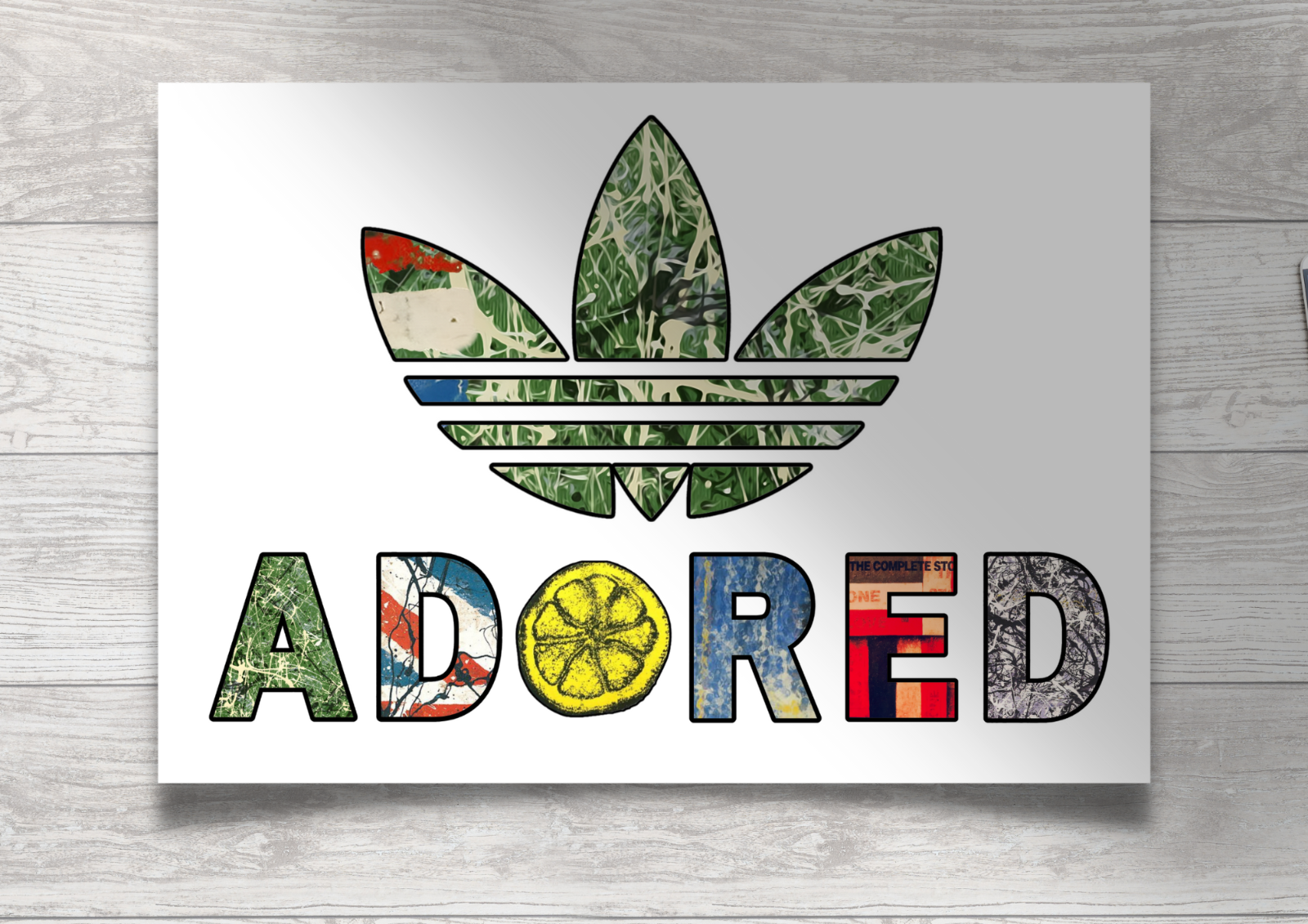 The Stone Roses Adored Adidas Flower Print Poster A5 A4 A3