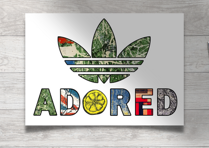 The Stone Roses Adored Adidas Flower Print Poster A5 A4 A3