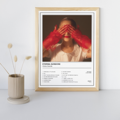 Ariana Grande Eternal Sunshine Album Cover Poster / Music Gift A5 A4 A3