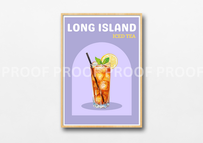 Colourful Cocktail Posters / Preppy Wall Art / A5 A4 A3 Unframed