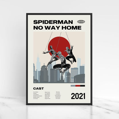 Spider Man : No Way Home 2021 Minimalist Art Movie Poster Unframed A5 A4 A3