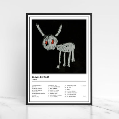 Drake Full Collection Of Album Poster - Unframed - A5 A4 A3