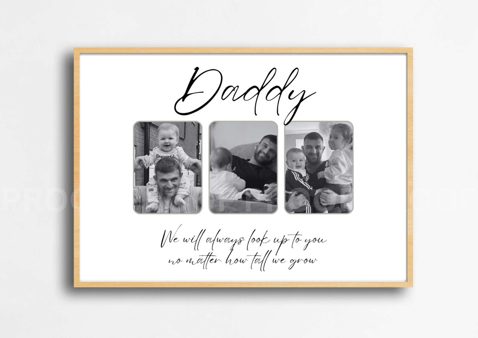 Personalised Daddy Photo Print Fathers Day A5 A4 A3