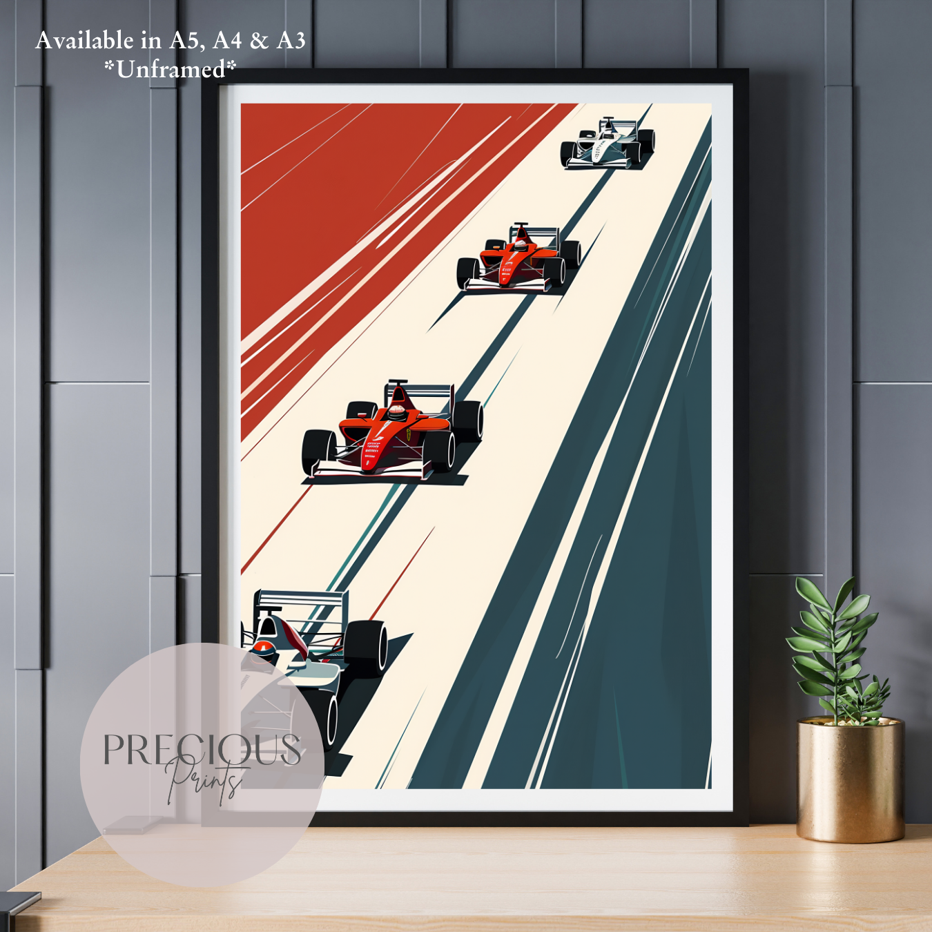 Formula 1 Race Car Wall Art Print Poster / A5 A4 A3 Unframed Classic Cars