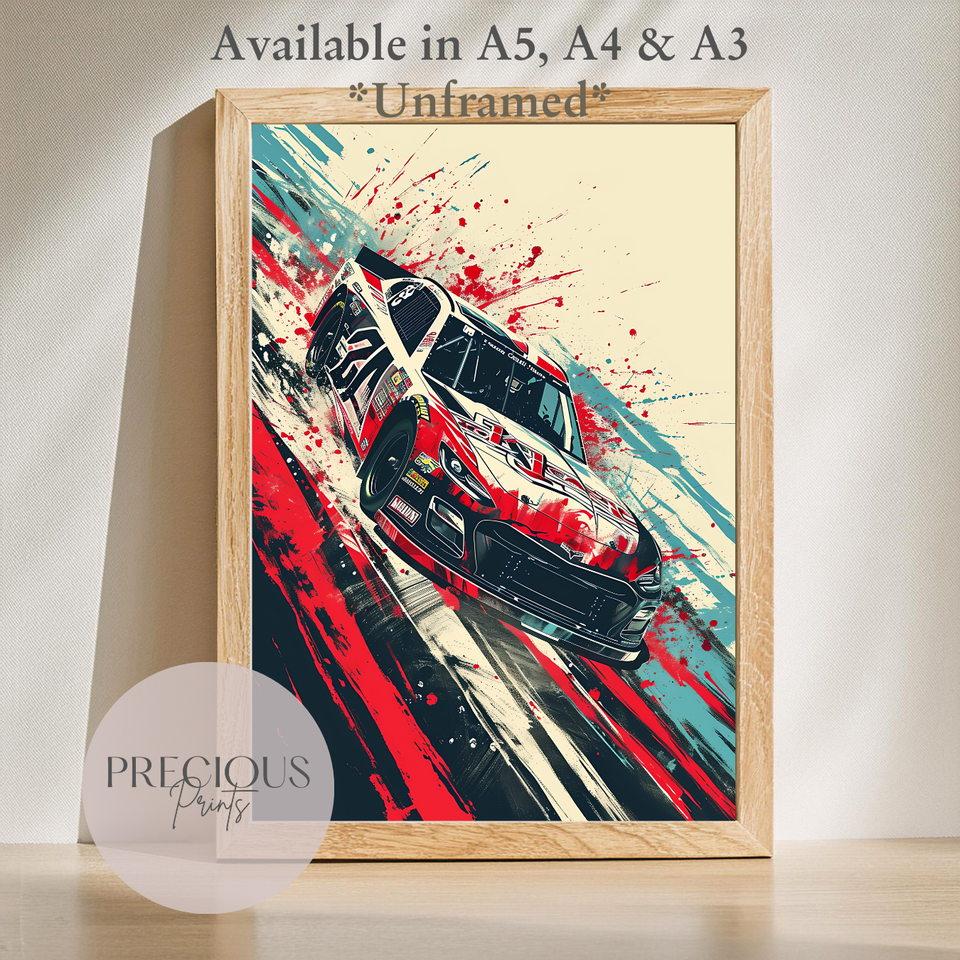 High Speed Race Sports Car Wall Art Print Poster / A5 A4 A3 Unframed Classic Car