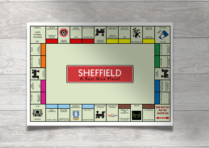 Sheffield Monopoly Print / A5 A4 A3 / Sheffield Art Gift