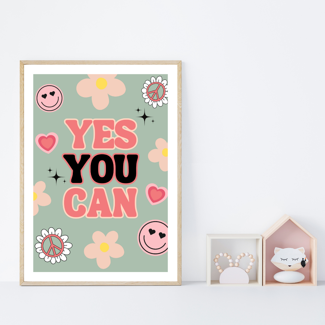 Girls Bedroom Wall Art Prints Set of 3 Positive Quotes A5 A4 A3 Preppy